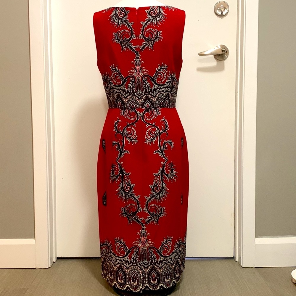 TALBOTS Red paisley dress - Picture 5 of 13